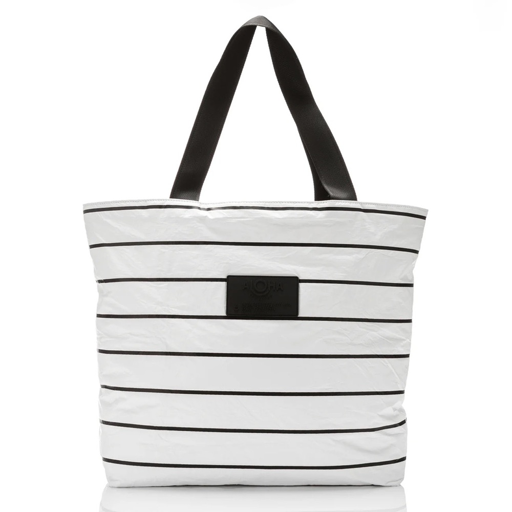 NWT ALOHA Collection Pinstripe Day Tripper Tote